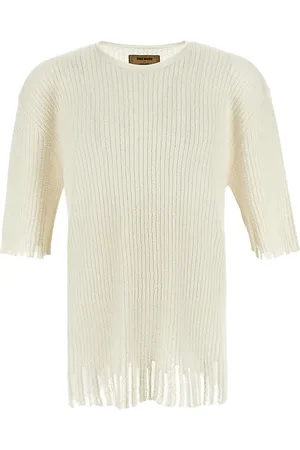 UMA WANG T-shirt en maille nervurée