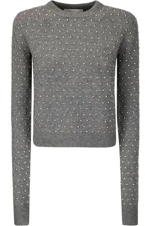 Sportmax Pull à détails de cristaux