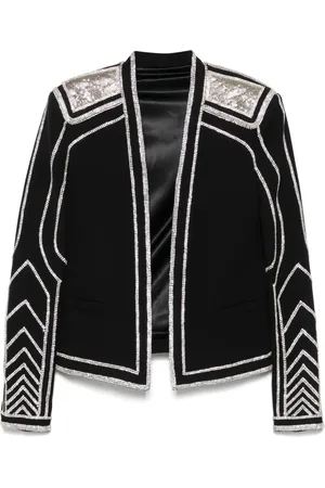 Balmain Veste à logo strassé
