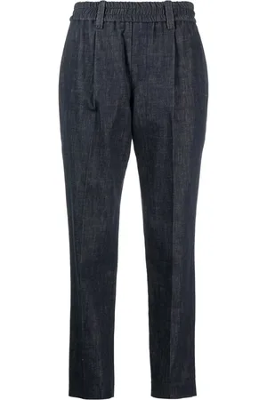 Brunello Cucinelli Jean à taille élastiquée