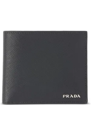 Prada Portefeuille pliant à fini texturé