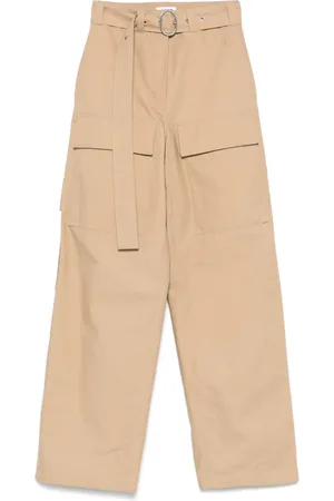 Jil Sander Pantalon cargo à logo brodé