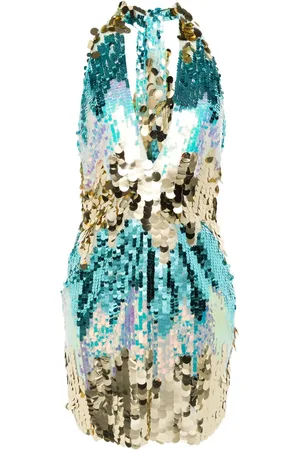 Ilkyaz Ozel Robe courte brodée de sequins