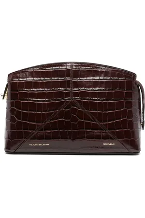 Victoria Beckham Pochette à effet peau de crocodile
