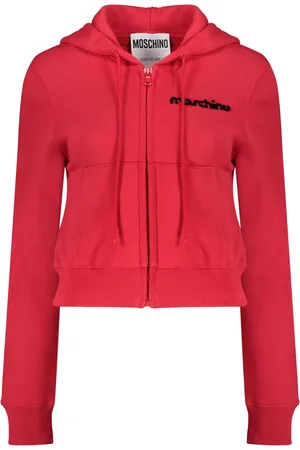 Moschino Hoodie en coton à fermeture zippée