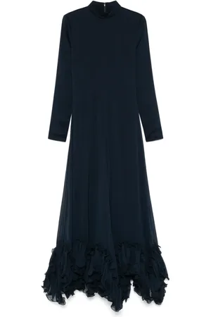 ROTATE Robe longue en chiffon à volants
