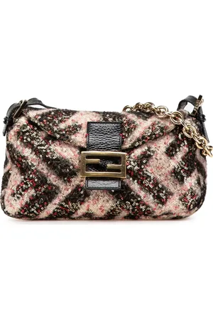 Fendi Sac porté épaule orné de sequins Double Flap à motif Zucca (2000-2010)