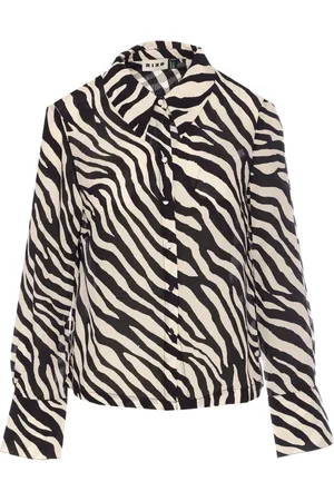 RIXO London Chemise Havan à imprimé zébré