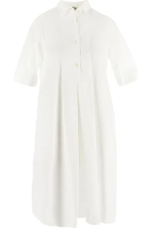 GENTRYPORTOFINO Robe-chemise à détails plissés