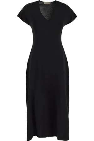 GENTRYPORTOFINO Robe en maille fine à coupe mi-longue