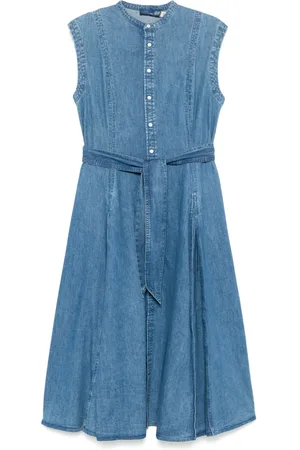 Ralph Lauren Robe ceinturée en jean à coupe mi-longue