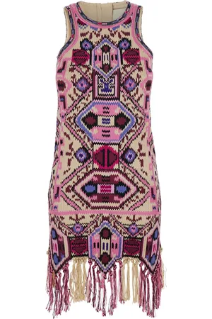 Isabel Marant Robe brodée à franges