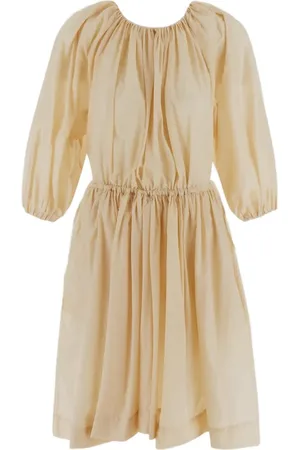 Serafini Robe mi-longue à détails plissés