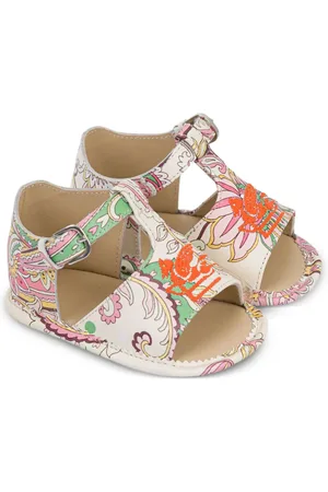 Etro Sandales en cuir à fleurs