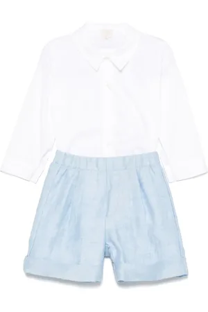 Il gufo Ensemble-short à design plissé