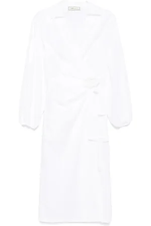 BLUMARINE Robe mi-longue à appliques fleurs