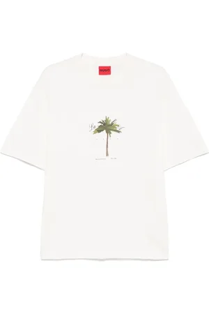 HUGO BOSS T-shirt à imprimé palmier