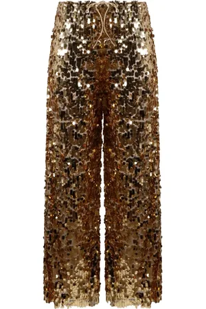 Oseree Pantalon à ornements de sequins