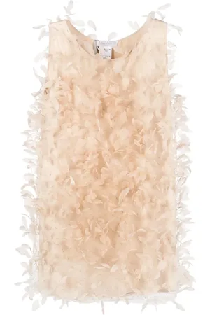 Max Mara Robe courte ornée de plumes