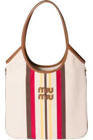 Miu Miu Sac cabas Ivy à rayures