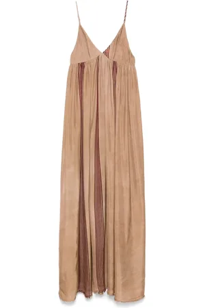 UMA WANG Robe longue à rayures