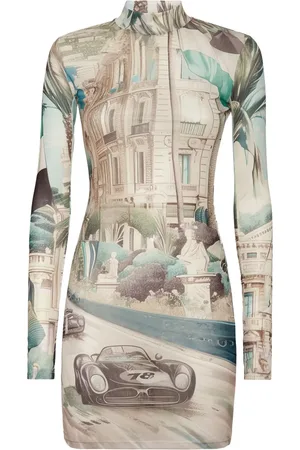 Philipp Plein Robe Racing à coupe courte