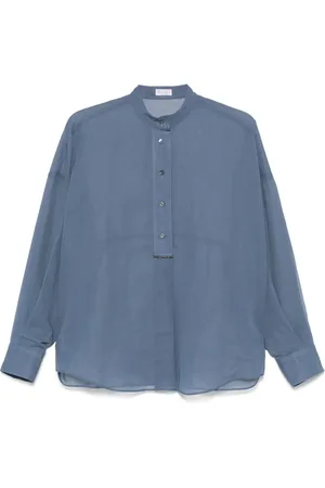 Brunello Cucinelli Blouse à manches crop