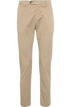 BRIGLIA Chino fuselé en coton stretch à taille basse