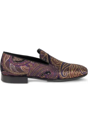 Etro Mocassins à motif cachemire en jacquard