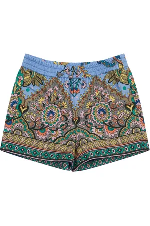 Etro Short en coton à imprimé graphique
