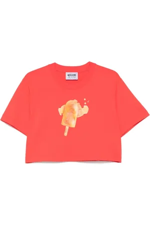 Moschino T-shirt en jersey à imprimé crème glacée