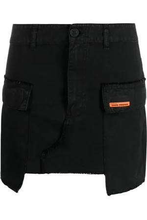 Heron Preston Jupe Rebuilt en jean à poches cargo