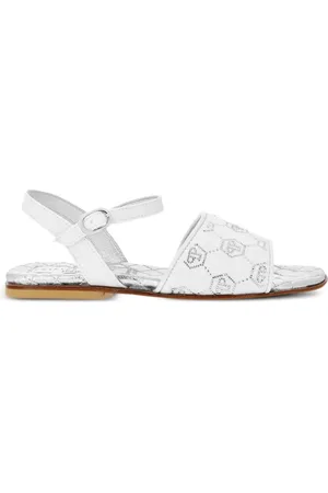 Philipp Plein Sandales plates Monogram Strass