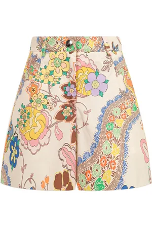 Etro Short en coton à fleurs