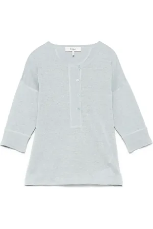 Chloé T-shirt en maille fine à design nervuré