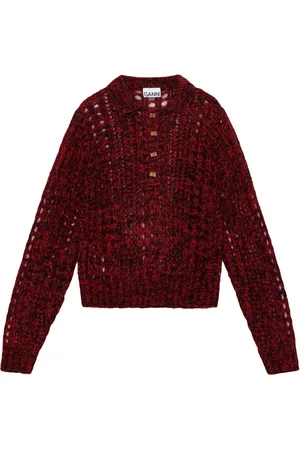 Ganni Pull en mohair à design ajouré
