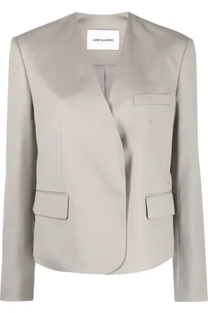 Low Classic Blazer boutonné à design sans col