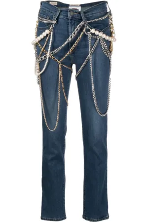 JUNYA WATANABE Jean droit à détail de chaîne