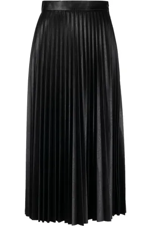 Maison Margiela Jupe en cuir artificiel à design plissé
