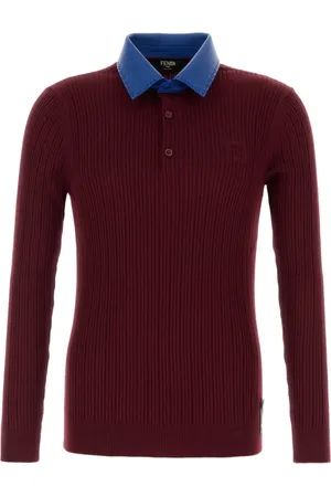 Fendi Polo en laine à design nervuré