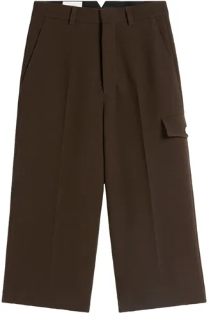 Ami Pantalon en laine vierge à coupe courte