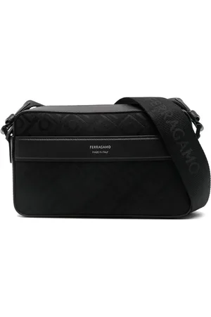 Salvatore Ferragamo Sacoche en cuir à motif Gancini en jacquard