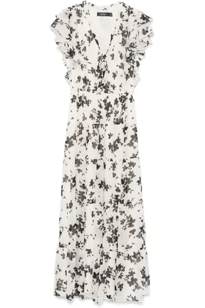Ralph Lauren Robe longue en crêpe à fleurs