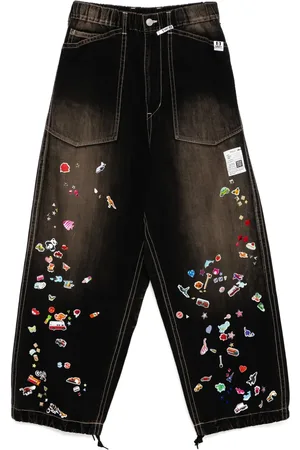 Maison Mihara Yasuhiro Jean à imprimé graphique