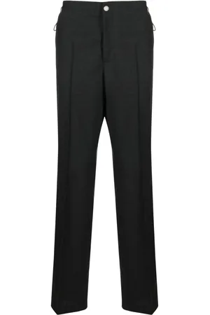 VERSACE Pantalon droit à design plissé