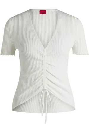 HUGO BOSS T-shirt en maille nervurée
