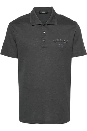 VERSACE Polo en coton à logo brodé