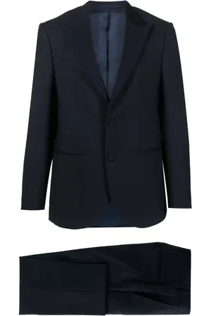 D4.0 Costume en laine à veste à simple boutonnage