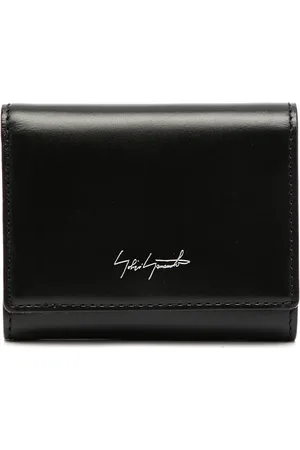 YOHJI YAMAMOTO Portefeuille en cuir à logo imprimé