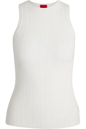HUGO BOSS Débardeur en maille à design nervurée